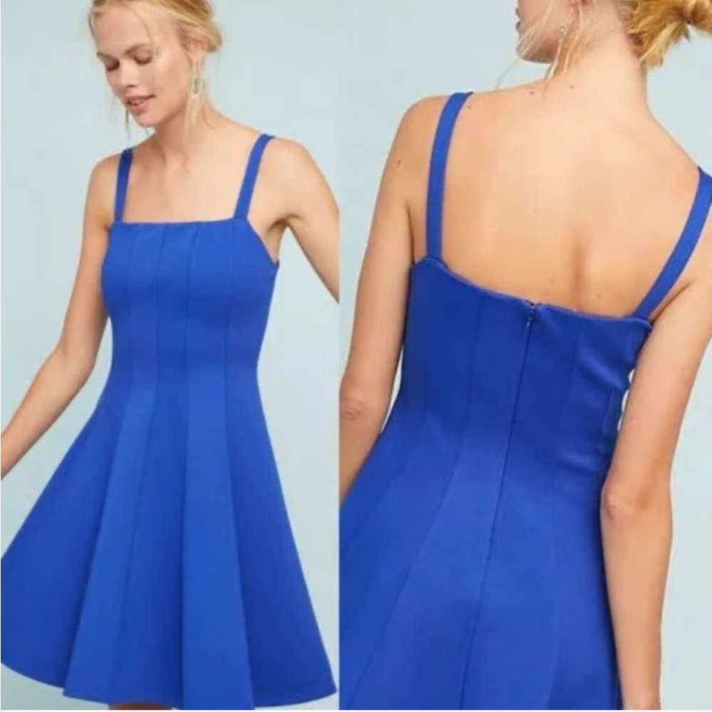 Bailey 44 Anthropologie Ponte Blue Sleeveless Dress